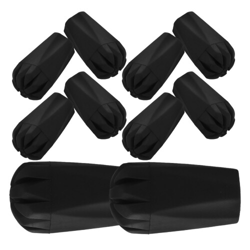 30Pcs Thickened Rubber End Caps for Walking Poles Non-Slip Black Tips
