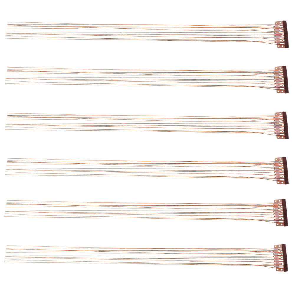 Aboofan 18Pcs Women Hair Tinsel Kit Coffee Glitter Hair Accessories