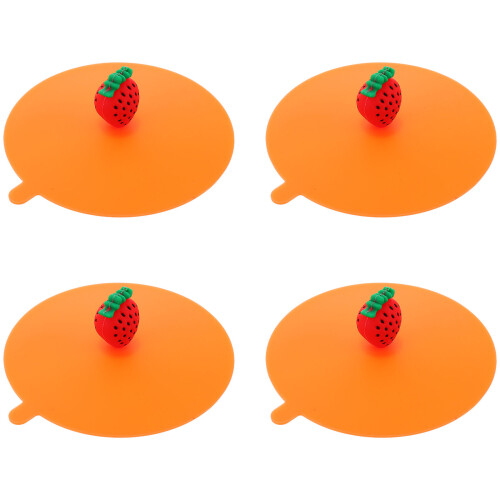 8Pièces Couvercles Silicone Couleurs Étanches Pour Tasses