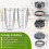 8 Pieces Blender Cups & Blade Replacement Set , 2 PCS 32oz Cups & Premium Extractor Blades 8