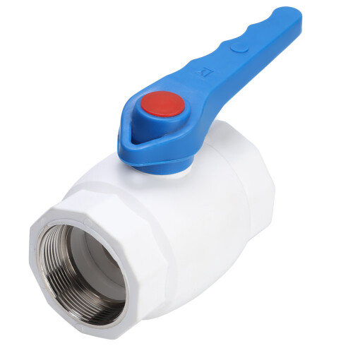 Válvula de esfera monobloco em plástico PPR resistente à corrosão, 2 polegadas (60 mm de diâmetro), com giro de um quarto de volta para controle