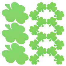 40Pièces Trèfles En Papier Vert Clair 300G Pour Décoration St Patrick