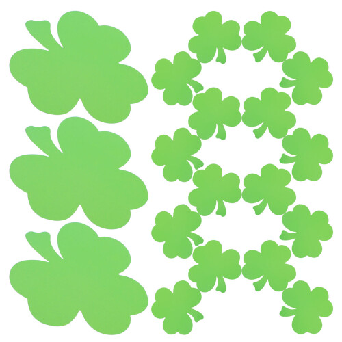 40Pièces Trèfles En Papier Vert Clair 300G Pour Décoration St Patrick