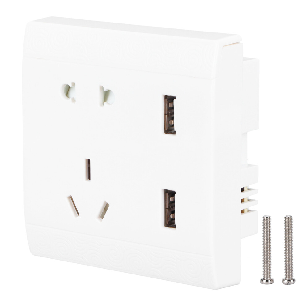 Abs Flame-Retardant Material Dual Usb Wall Socket, A Fusion Of Safety And Convenience 9083649675335