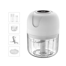 Versatile Kitchen Wonder, Portable Electric Garlic Chopper with Dry Wet Separation Technology, 304Stainless Steel S-Shaped Blade, USB Rechargeable