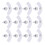 12Pcs Ramadan Cupcake Paper Card Packaging Decorations, 8cm Top Diameter 14