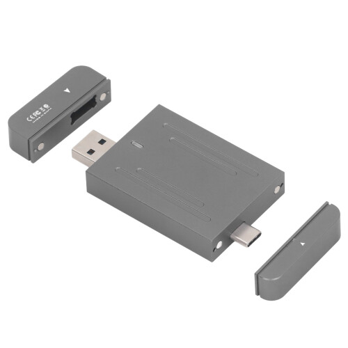 Flash Disk Type Reader For Portable Design High Quality USB3.1Type C Memory Card Reader Aluminum Alloy Game Storage NGFF M2SSD Adapter Plug And 1