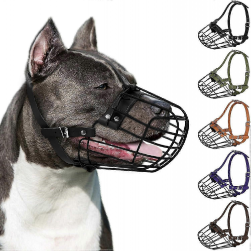 Amstaff Muzzle Breathable Basket Compatible with Large Pitbull Dogs XX Model 1