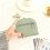 Women's Leather Zip Wallet with ID Window and Card Slots 7