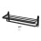 Ράφι πετσετών αλουμινίου Space με διπλή μπάρα πετσετών, πτυσσόμενο ράφι πετσετών 1