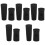 5Sets Black Silicone Handle Cover for Cordless Wireless Microphone Use 3