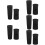 5Sets Black Silicone Handle Cover for Cordless Wireless Microphone Use 10