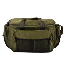 Expert's Choice, Heavy-Duty Fishing Bag with Expandable Fly Tying Kit, Military Green, For Storing Fishing Gear, Fish Food, Fishing Line, Night