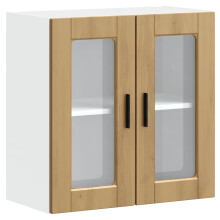 vidaXL Kitchen Wall Cabinet with Glass Door Porto Artisan Oak