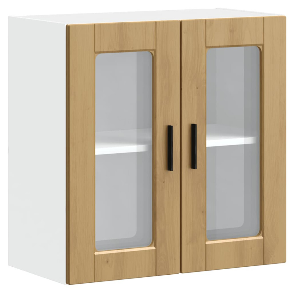 Vidaxl Kitchen Wall Cabinet With Glass Door Porto Artisan Oak