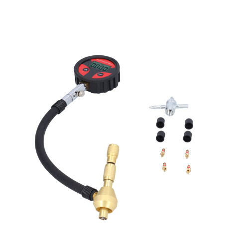 Professional Grade Digital Tire Inflator with Pressure Gauge Quick Connect Coupler LCD Display Backlight Inflation Deflation Function Precision 1