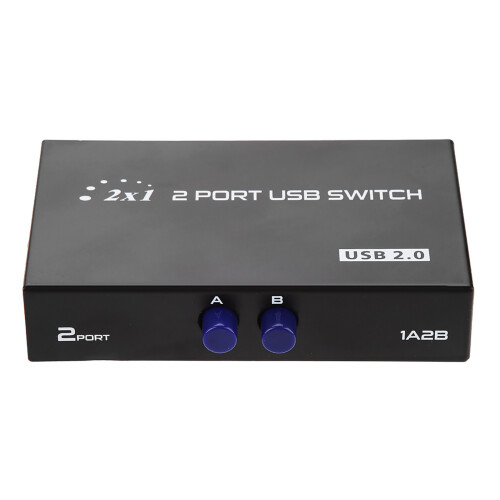 One Button Swapping USB Switch Selector Powered USB Hub Manual Printer Scanner Sharing Device Fast Data Transfer Plug And Play LED Light Indicator 2