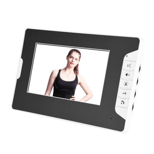 Sistema de interfone bidirecional com monitor LCD de 7 polegadas, kit de entrada de vídeo com fio, câmera de porta com visão noturna 1