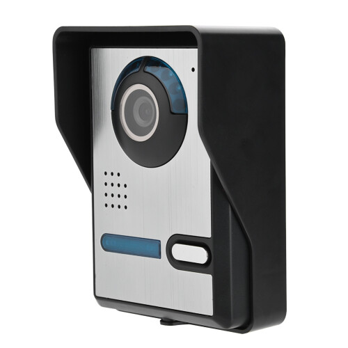 Sistema de interfone bidirecional com monitor LCD de 7 polegadas, kit de entrada de vídeo com fio, câmera de porta com visão noturna 2