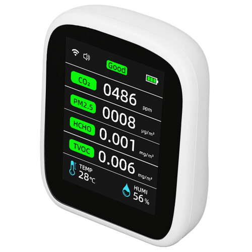 Airborne Pathogen Risk Indicator Using NDIR Sensor CO2Monitor Indoor Air Quality Meter Temperature Humidity Testing With Alarm System 1