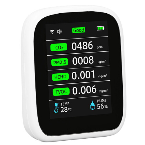 Airborne Pathogen Risk Indicator Using NDIR Sensor CO2Monitor Indoor Air Quality Meter Temperature Humidity Testing With Alarm System 2