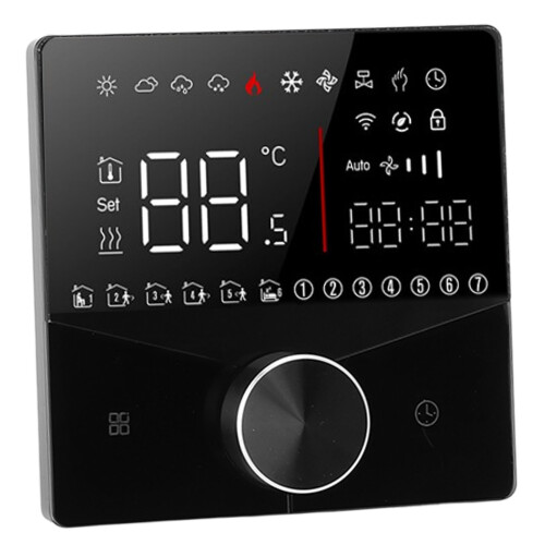 Accurate Temperature Control Smart Thermostat Touchscreen LCD Display Programmable Underfloor Heating Thermostat Stylish Design App Controlled 2