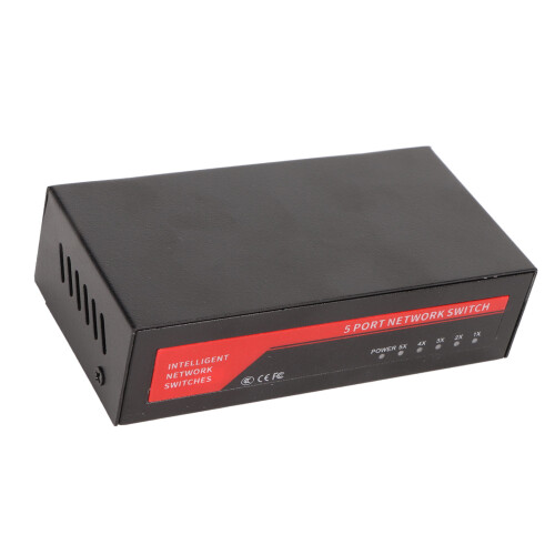 PoE Extender with Extend Mode Support, 100M Fast Ethernet Network Switch Featuring Auto MDI MDIX & Fanless Design, Compact Desktop Unit for Home 1