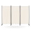 Paravent - HELLOSHOP26 - 3 panelen - 262 x 180 cm - Wit - Vergrendelbare wielen 1
