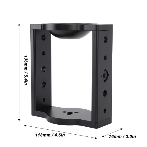 75mm Tripod Head Bowl Riser 10kg 136x118x76mm 1