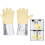 1 Pair Aluminum Foil Gloves Silver One Size 500C 1