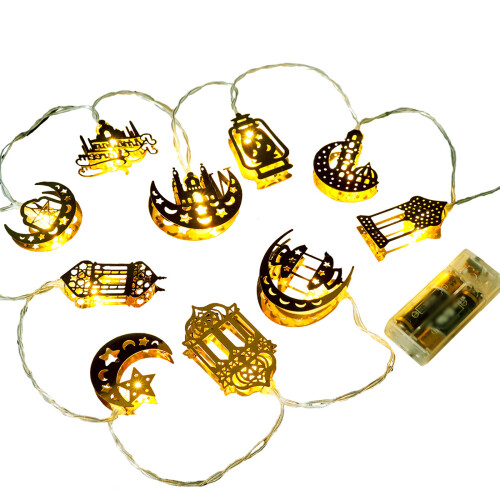 Eid Mubarak String Lights, Islam Decorative Lights Eid Al-fitr Moon Hanging Night Lights for Ramadan Eid String Light 1