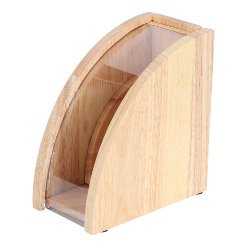 Versatile Filter Paper Dispenser, Bamboo Coffee Filter Organizer for100Cone-Shaped Filters with Dustproof Storage, Compact Filter Paper Container 1