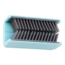 Reusable Silicone Hair Catcher for Bathroom Bathtub, Light Blue & Gray