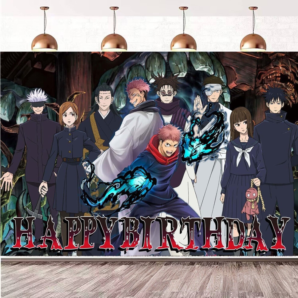 Jujutsu Kaisen Birthday Backdrop 210 X 150 Cm 301029221293