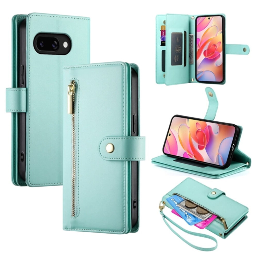 Leather Wallet Case For Samsung Galaxy A26 5G A16 A17 Green 919886095706
