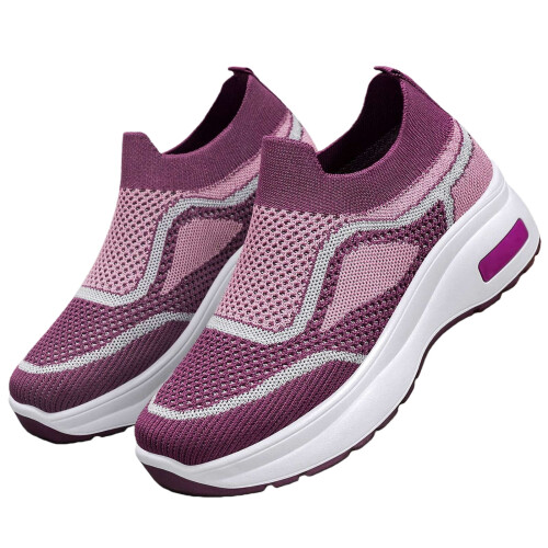 Bróga Ortaipéideacha Slip-On Willtoo do Mhná, Corcra