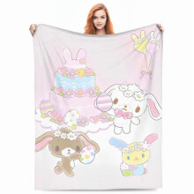 Sugarbunnies flannel tæppe super varmt plys