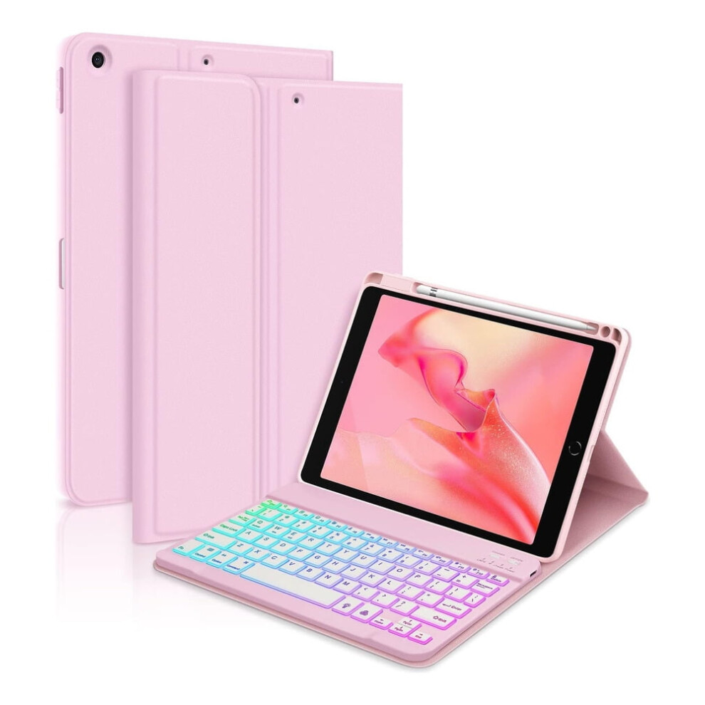 Keyboard Case / For Compatible With Ipad 10.2 / Pink 9482828634222