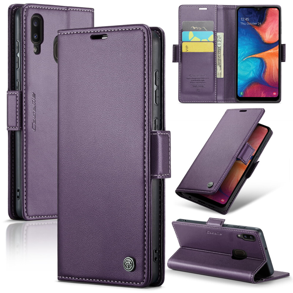 Caseme Leather Wallet Case With Rfid Blocking, Magnetic Clasp & Kickstand Â Compatible With Samsung Galaxy A20/A30/A12 9482828634468