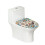 WC-Deckelbezug mit Hahn-Boho-Mandala-Muster aus Stretchmaterial 1