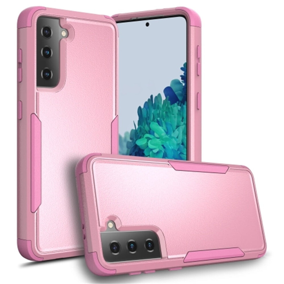 Heavy Duty 3-Layer Bumper Cover For Samsung Galaxy S21 Plus 5G 6.7", Shockproof & Dropproof, Full Rubber Armor, Pink 9482828635465