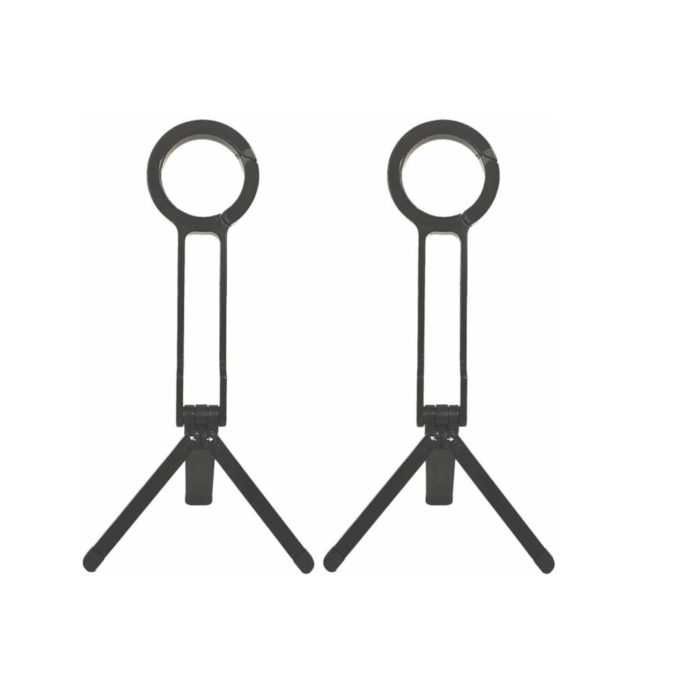 Magnetic Phone Tripod Compatible With Iphone, Magsafe, 180 Rotation, Foldable Hook, Cold Shoe Mount, (2 Pcs) Black 9482828635205