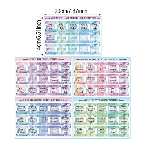 Bible Tabs Laminated Large Print 20 Pieces 2