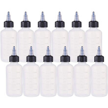 12pc Plastic Glue Bottles Clear 13.5x4.6cm Capacity: 120ml