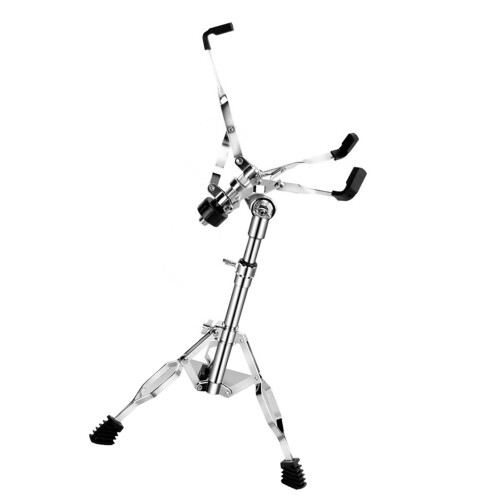 Durable Snare Drum Stand With Thickened Tube And Universal Design Featuring Folderable Frame Rubberized Arm Ends And Adjustable Tensioner For Secure 1