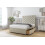 Sloomy Mayfair Cream Plush Divan Bed Base 2 Drawers Same Side With 26" Strutted Headboard 4' Small Double 4