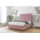 Sloomy Mayfair Pink Plush Divan Bed Base 2 Drawers Same Side With 26" Strutted Headboard 4' Small Double 3