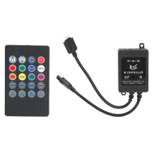 Lydkontrol LED-strimmel, DC5-12V musiksensorcontroller til RGB LED-lysstrimler, 20-tasters IR-fjernbetjening til boligindretning, klublysstyring