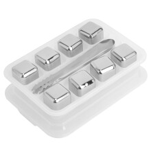 Sophisticated Chilling, Reusable Stainless Steel Ice Cubes for Whiskey, No Dilution Cooling Maintains Original Strength And Flavor Of Beverages,