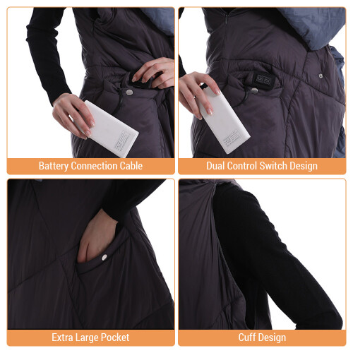 USB Electric Blanket Soft Fast Heating Shawl Blanket for Outdoors 150x100cm 1